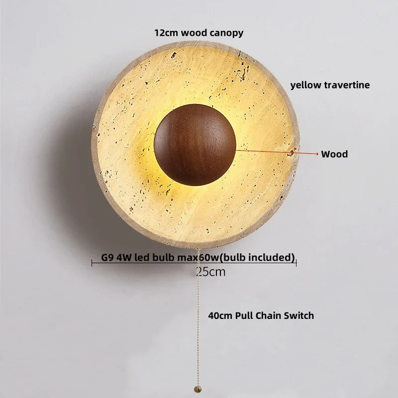 Helnys Modern Stone LED Wall Sconce for Hallway & Stairs