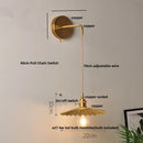 Helnys Clear Glass LED Wall Lights with Pull Chain Switch