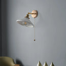 Helnys Copper Canopy LED Wall Light Fixture Nordic Modern Bedroom Sconce