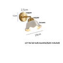 Helnys Copper LED Wall Light Fixture with Pull Chain Switch