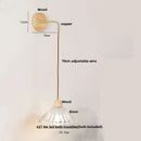 Helnys Clear Glass LED Wall Light Wood Pull Chain Switch Stair Fixture