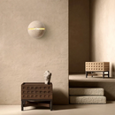 Helnys Wabi Sabi LED Wall Sconce Yellow Travertine Nordic Modern Ambient Mirror Light