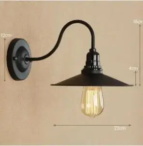 Helnys Antique White Vintage Wall Sconce LED Light Industrial Retro Loft Stair Bedroom
