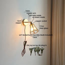 Helnys Clear Glass LED Wall Lamps Brass Socket Luminaire Japan Style