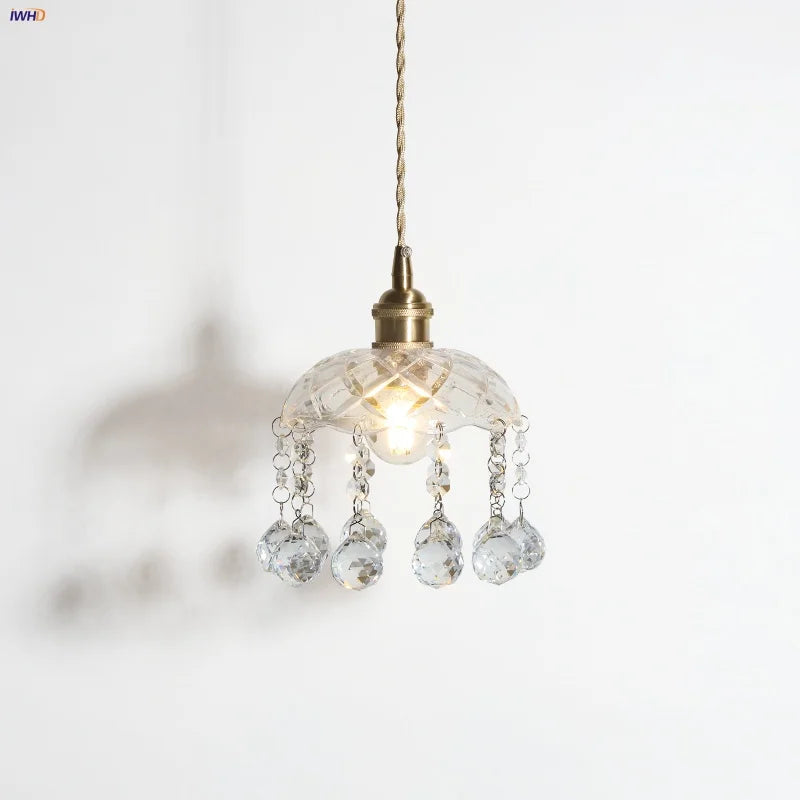 Helnys Modern Nordic Glass Pendant Lights Adjustable Home Decor Hanging Lamp