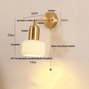 Helnys Rotatable Nordic LED Wall Light with Pull Chain Switch