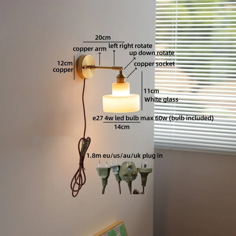 Helnys LED Wall Sconce Clear Glass Luxury Stair Light Wandlamp