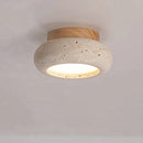 Helnys Round Stone LED Ceiling Lamp Industrial Vintage Ceiling Light Fixtures