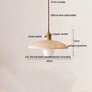 Helnys Wood Stone LED Pendant Light - Adjustable Nordic Modern Hanging Lamp