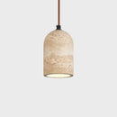 Helnys Yellow Travertine LED Pendant Lamp, Modern Nordic Hanging Lights.