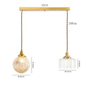 Helnys Clear Glass LED Pendant Light - Copper Nordic Modern Hanging Lamp