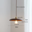 Helnys Nordic Modern Ash Walnut Wood Copper LED Pendant Lights for Home Indoor Decor