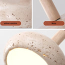 Helnys Wood Yellow Travertine Pendant Lamp - Nordic Modern LED Hanging Lights