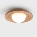 Helnys Yellow Travertine LED Ceiling Light - Nordic Modern 3D Printing Lampshade