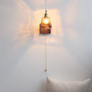 Helnys Wabi Sabi LED Wall Lamps Amber Glass Brass Mirror Light