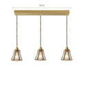 Helnys Glass LED Pendant Lights: Modern Copper Hanging Lamp for Bedroom, Dining, Restaurant