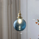 Helnys Wood LED Pendant Lamp Nordic Copper Glass Hanging Light