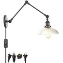 Helnys Swing Arm LED Wall Lights for Home Decor and Bedside Lamp