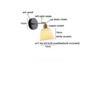 Helnys White Ceramic LED Wall Sconce - Modern Nordic Decor Wall Lamp Sconce