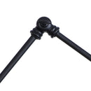 Helnys Black Industrial Loft Swing Arm Wall Light Fixtures Glass Pull Chain Switch Lamp