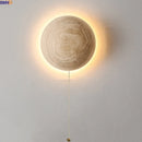 Helnys Yellow Travertine LED Wall Lamp for Living Room, Stair, Bathroom