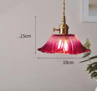 Helnys Blue Glass Pendant Lights for Bedroom Dinning Living Room