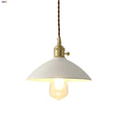 Helnys White Ceramic LED Pendant Light Fixture, Adjustable Nordic Modern Hang Lamp