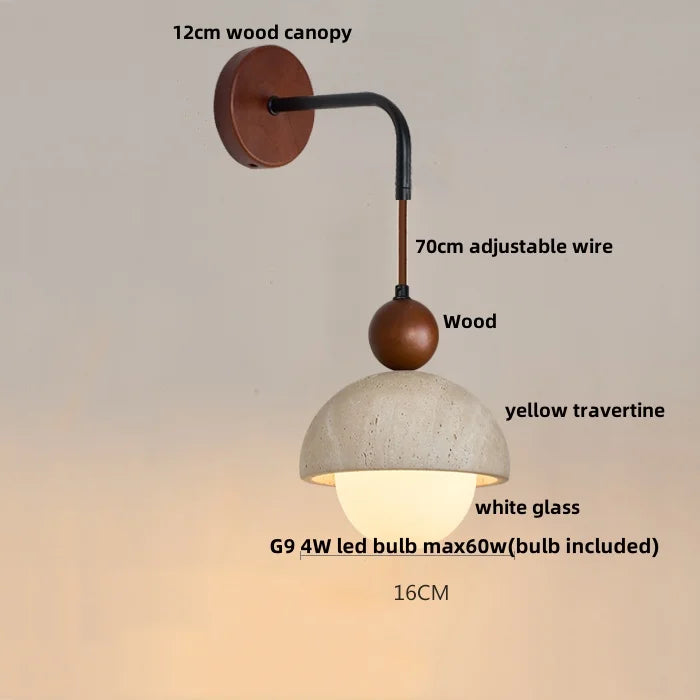 Helnys White Glass LED Wall Lights Kitchen Restaurant Pull Chain Switch Sconce