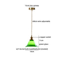 Helnys White Green LED Pendant Lamp Glass Iron Nordic Chandelier Hanging Lights