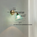 Helnys Blue Glass Wall Sconce Up Down Rotate Light Fixture