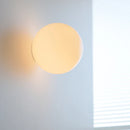 Helnys White Glass Ball LED Wall Sconce - Wireless Wall Light Fixture