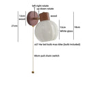 Helnys Wood Cream Glass Wall Lamp for Living Room & Bathroom