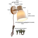 Helnys Ceramic LED Wall Sconce Lamps | Japanese Style Indoor Art Wall Lights