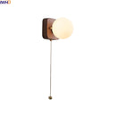 Helnys LED Walnut Wood Wall Lamp for Home and Living Room