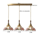 Helnys Butterfly Glass Copper LED Pendant Lamp for Home Indoor Decor