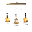 Helnys Vintage LED Pendant Lamp with Copper Socket & Glass Lampshade