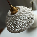 Helnys White Ceramic LED Pendant Chandelier - Japanese Style Hanging Lamp