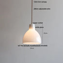 Helnys White Glass E27 LED Pendant Light Fixture Adjustable Hanging Lamp - Nordic Modern
