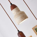 Helnys Yellow Travertine LED Pendant Lamp Modern Nordic Hanging Lights Industrial Style