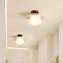 Helnys Wood Stone LED Ceiling Light Fixture | Yellow Travertine Plafondlamp