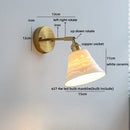Helnys Nordic LED Wall Light Ceramic Bedroom Stair Lamp