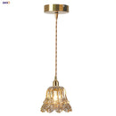 Helnys Amber Copper LED Pendant Lights Glass Hang Lamp - 200CM Wire Adjustable