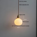 Helnys White Glass E27 LED Pendant Light Fixture Adjustable Hanging Lamp - Nordic Modern