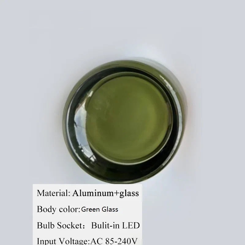 Helnys Glass LED Wall Light - Modern Waterproof Sconce for Bedroom, Living Room & Bathroom