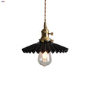 Helnys Ceramic Black LED Pendant Lights Adjustable Hanging Lamp