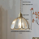 Helnys Vintage Glass LED Pendant Light Fixture Bar Living Room Restaurant Brass Wood