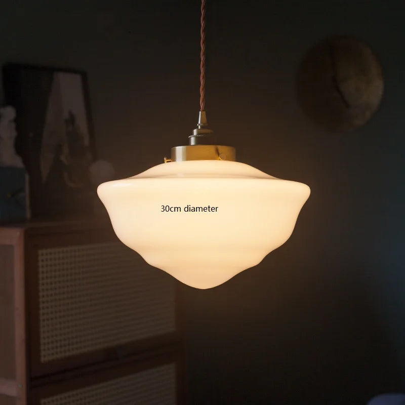 Helnys Glass LED Pendant Lights with Copper Socket - Nordic Modern Hanging Lamp