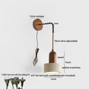 Helnys Adjustable LED Wall Sconce Stone Wood Nordic Modern Makeup Light Fixtures