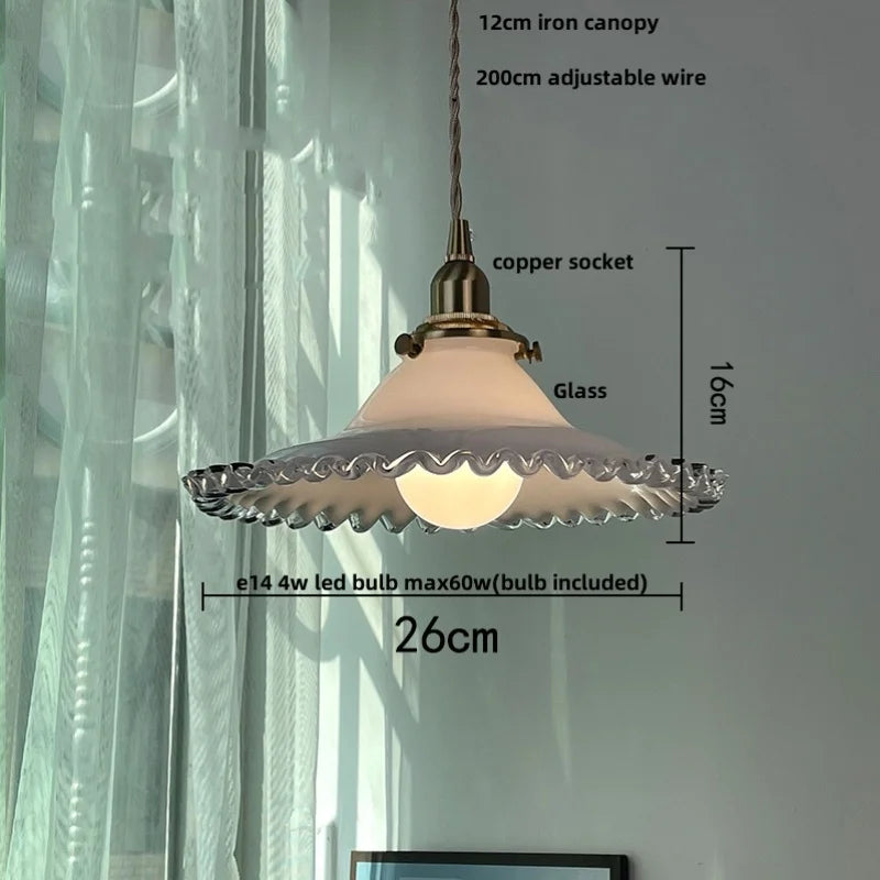 Nordic Flower Glass Pendant Lights by Helnys - Adjustable 2m Wire Length