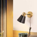 Helnys Black Iron LED Wall Sconce for Modern Home Decor